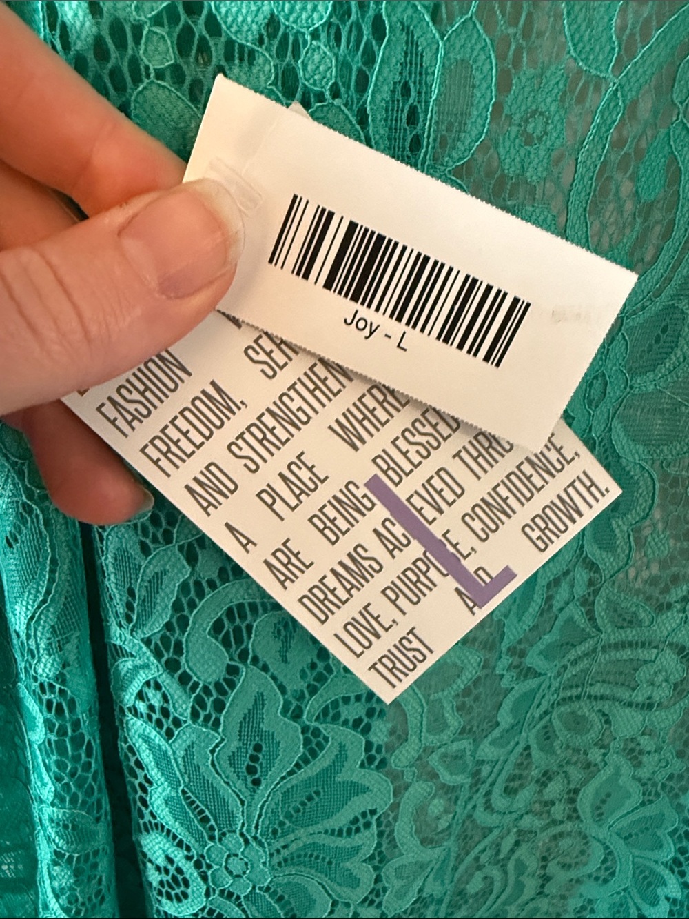 LuLaRoe Teal Lace Duster Vest - Picture 4 of 4